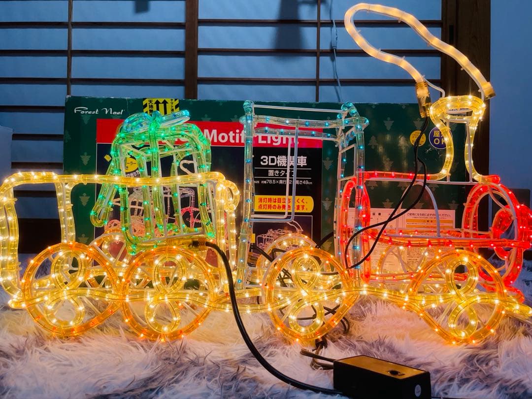 【⭐︎ひまわり⭐︎】3D機関車 イルミネーション ライト ☆