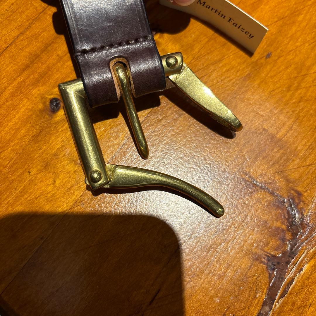 chogunMartin Faizey ダークブラウンレザーベルト