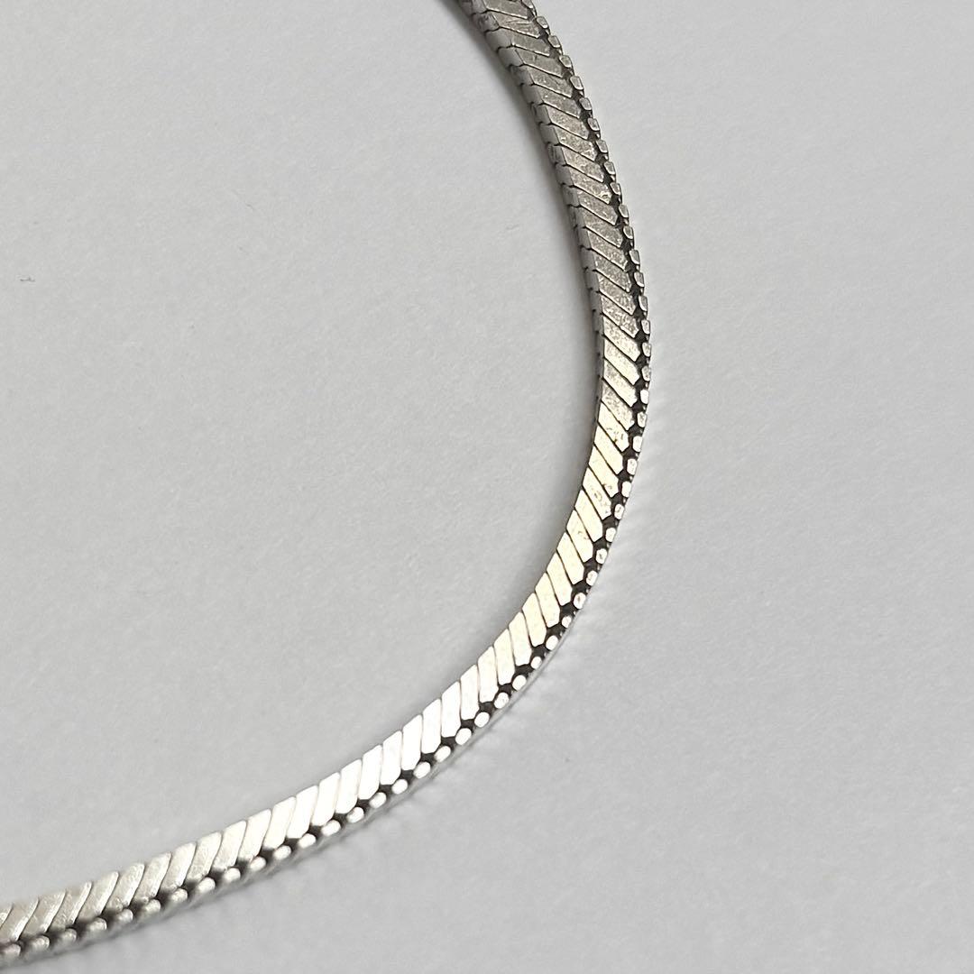 Italy vintage ボックス ヘリンボーンチェーンブレスレット 925