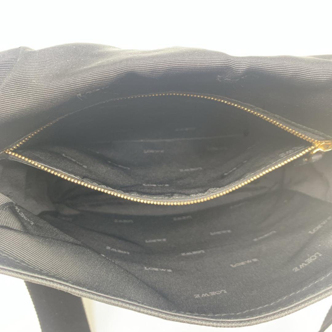 ロエベ ショルダーバッグ メッセンジャー ロゴ刻印 コーティングキャンバス