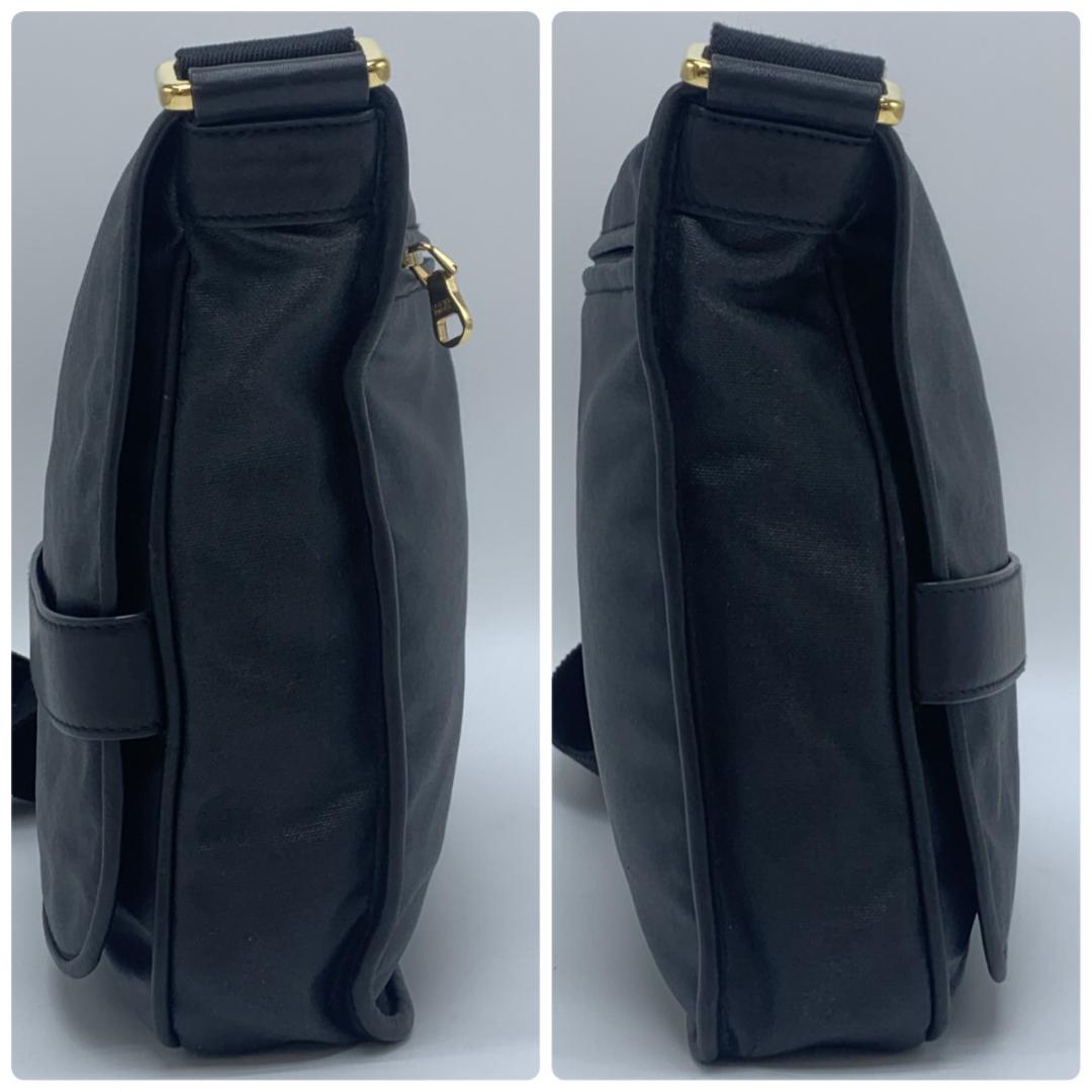 ロエベ ショルダーバッグ メッセンジャー ロゴ刻印 コーティングキャンバス