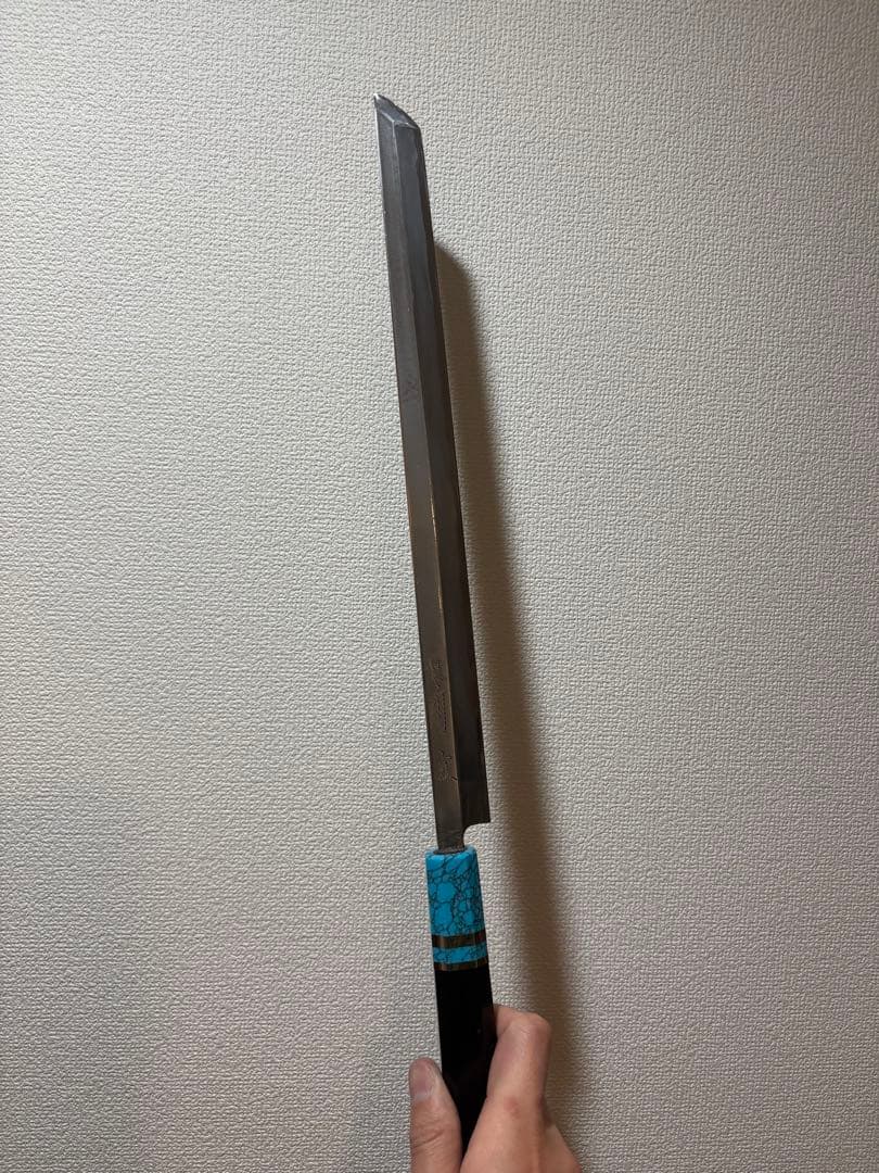 有次 刺身包丁 先丸 白ニ鋼 特製　尺. 刃渡り32cm 日本製