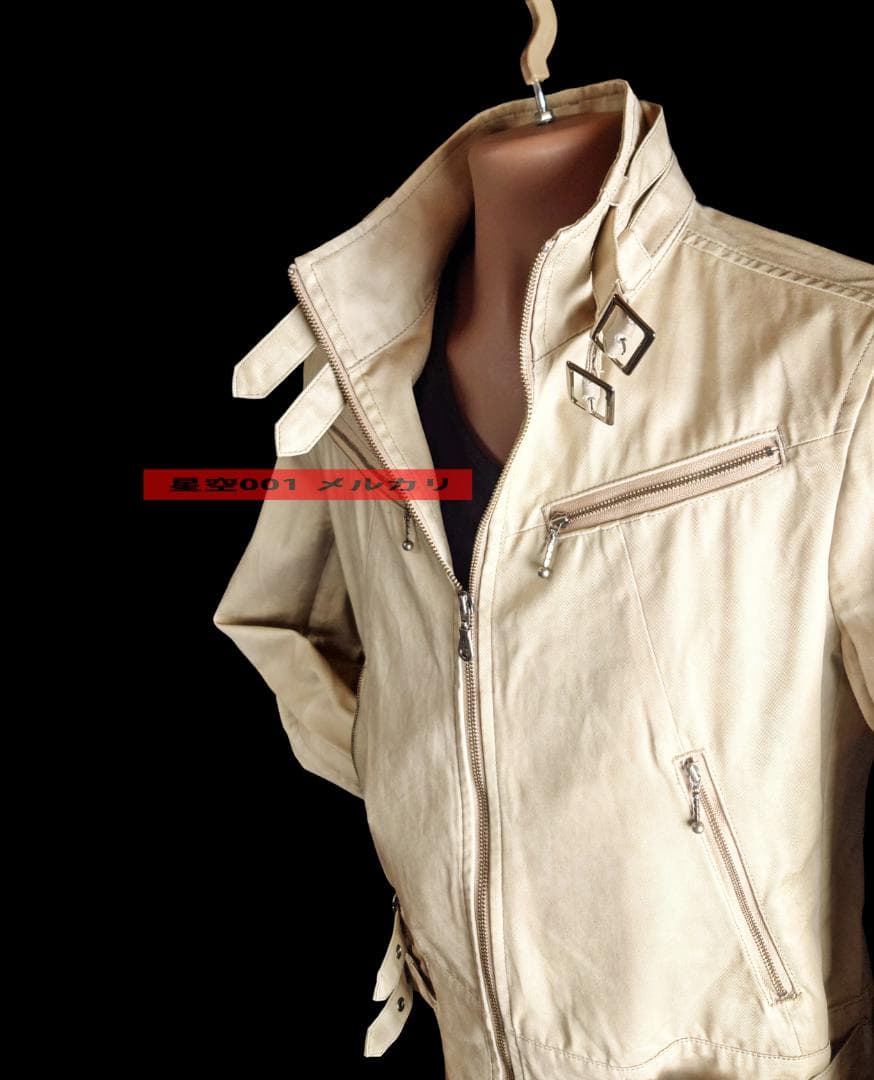 美品 TORNADOMART ベージュ ライダースジャケット トルネードマート