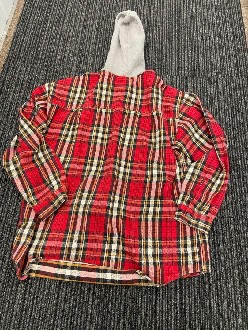 Quiksilver フード付きネルシャツ L