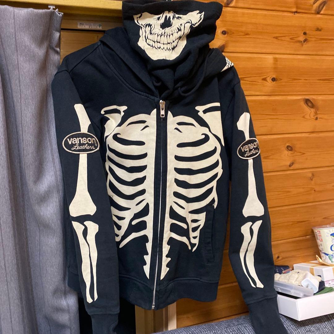 vanson スケルトンデザイン パーカー