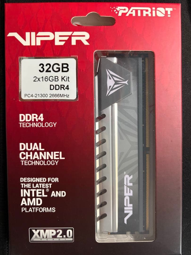 Viper 32GB DDR4 2666MHz メモリキット