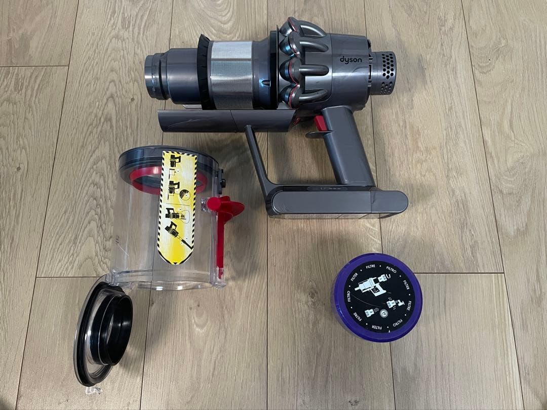 ダイソン V10SV12本体 整備洗浄 モード1で48分 MAXモード3分20秒