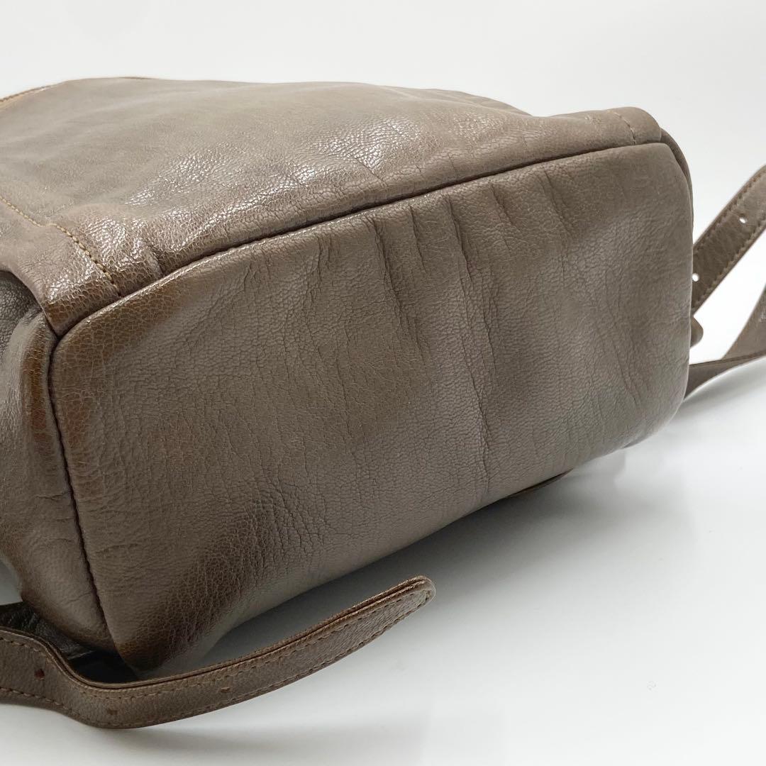 genten ゲンテン　リュック　ゴートベーシック　レザー　カーキ