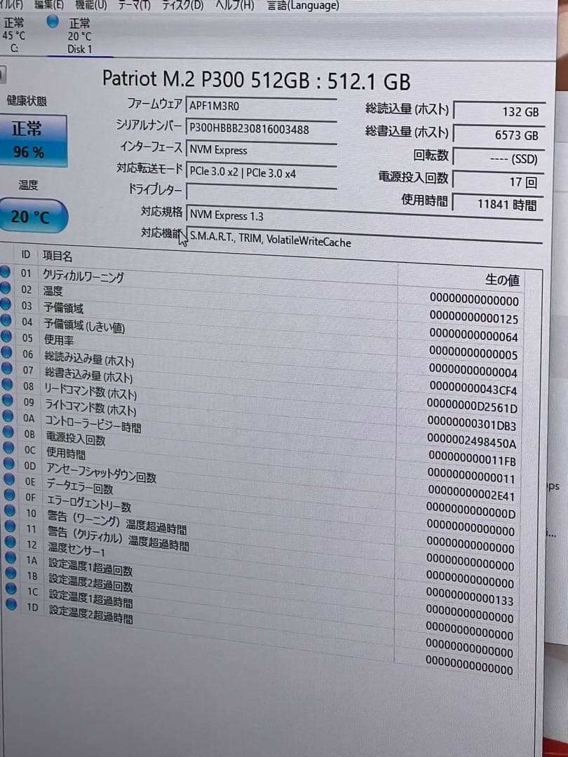 内蔵型SSD PATRIOT P300 512GB M.2 SSD