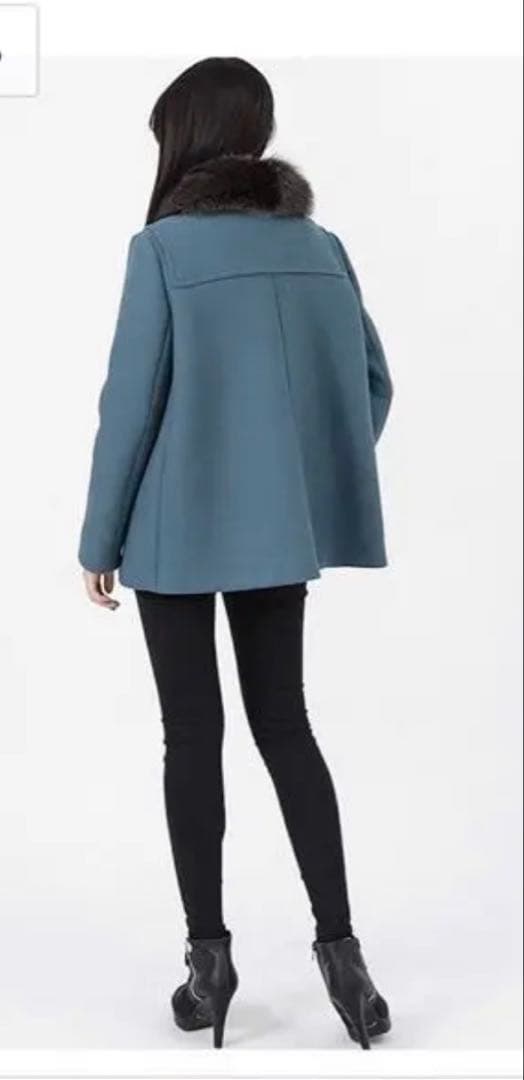 PRADA プラダ　ブルーコート　リアルファー付き　サイズ38