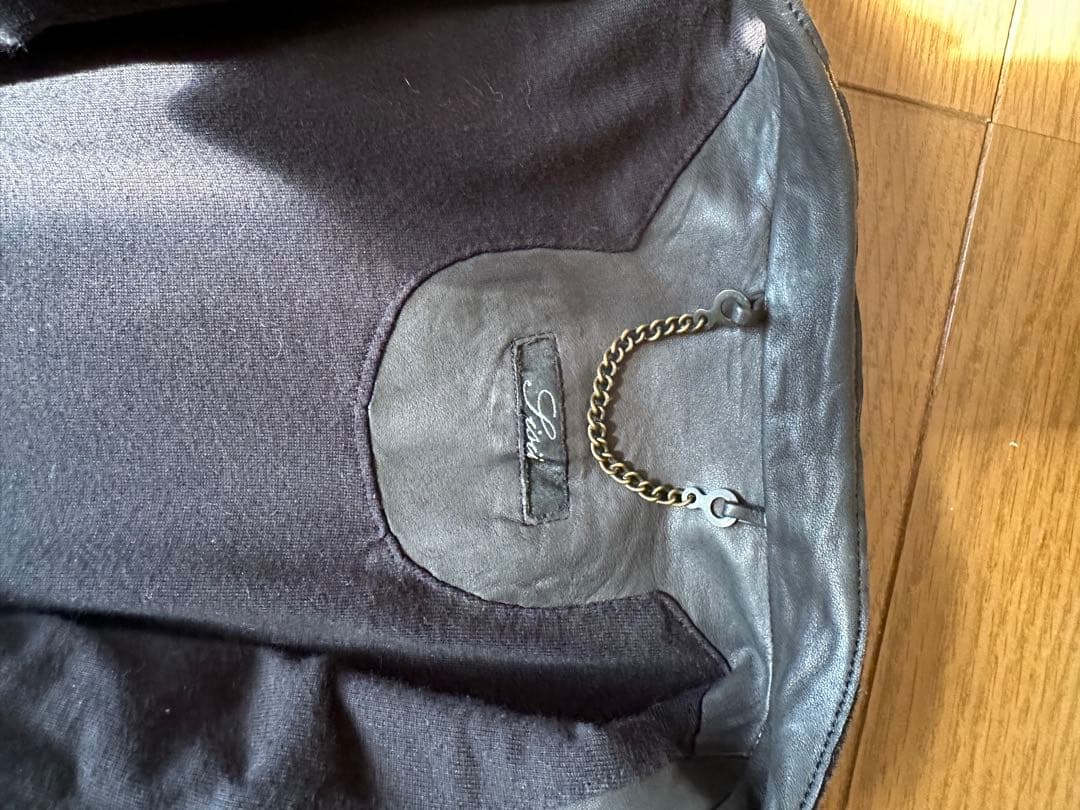 sisii ブラックレザーライダースジャケット　ポチサバ