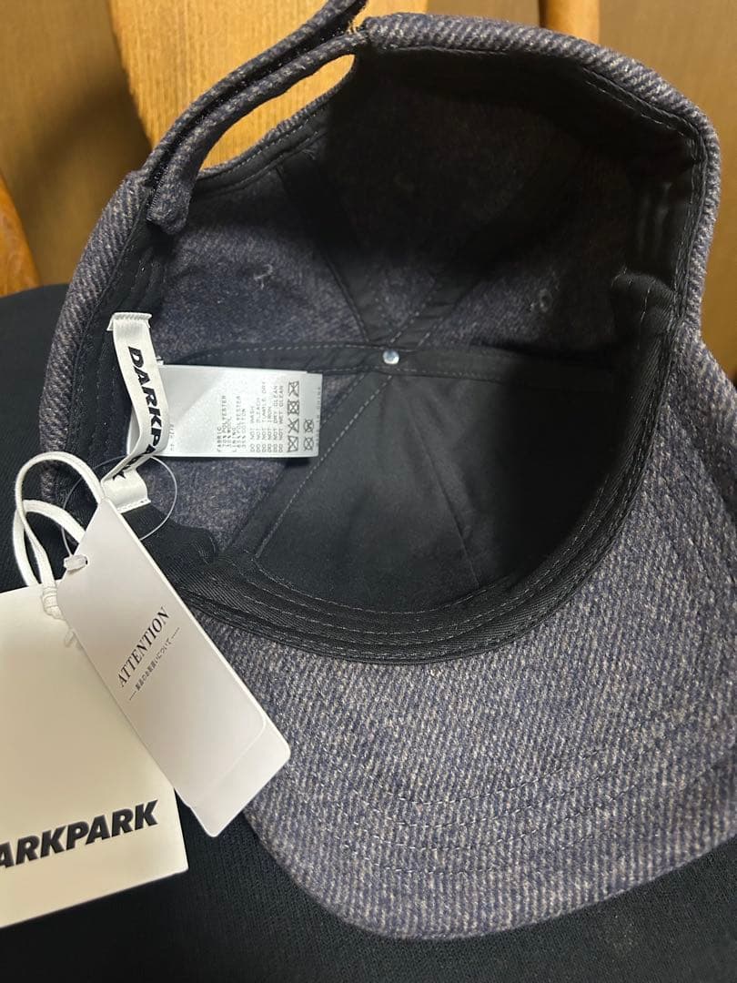【DARKPARK】EMBROIDERED WOOL BASEBALL CAP