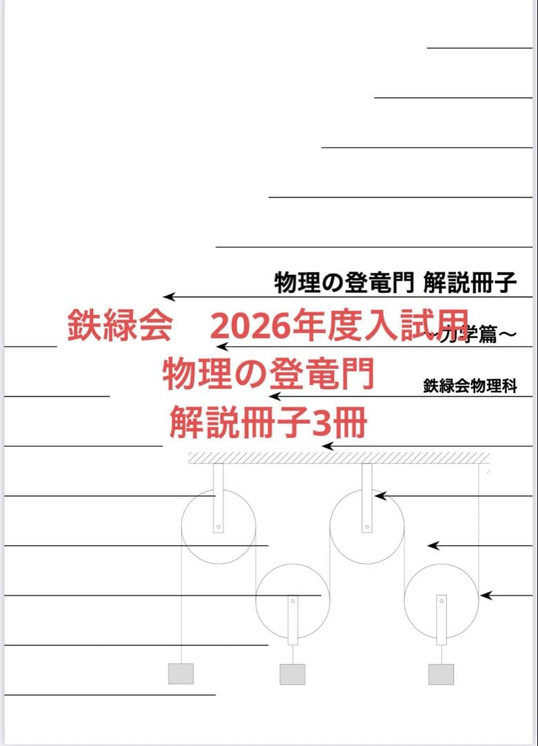 鉄緑会　物理の登竜門　解説冊子3部冊