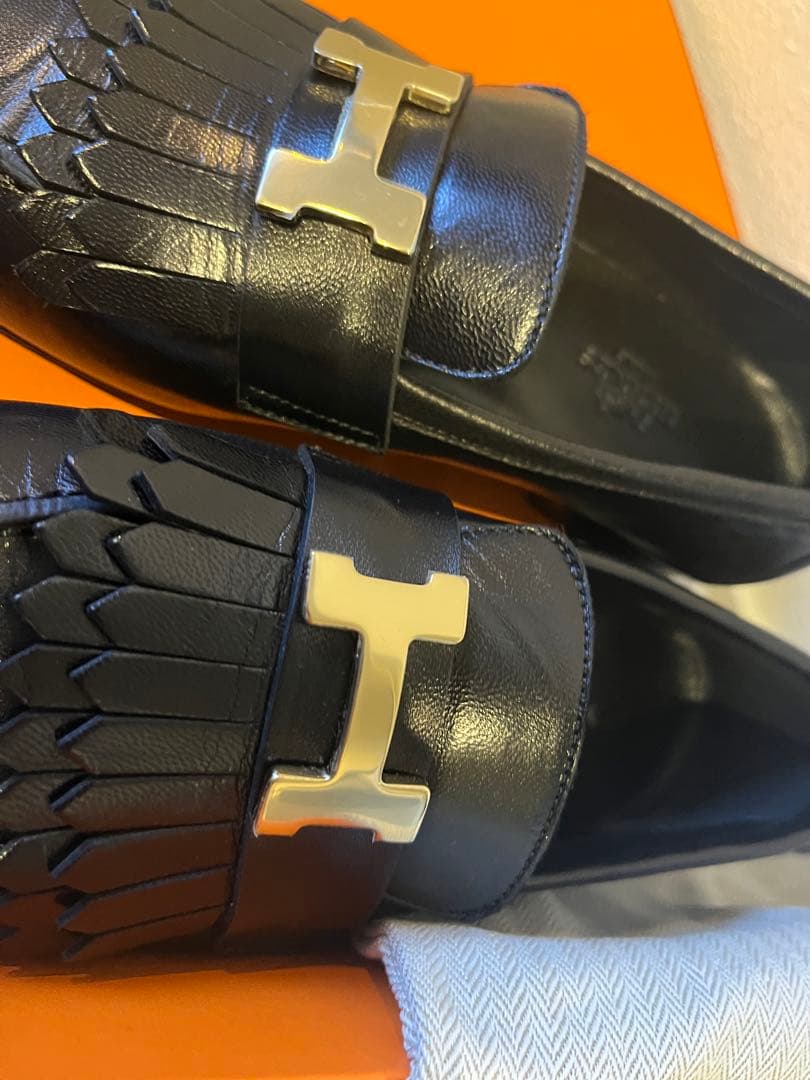 限定価格美品エルメス モカシン ロワイヤル 黒