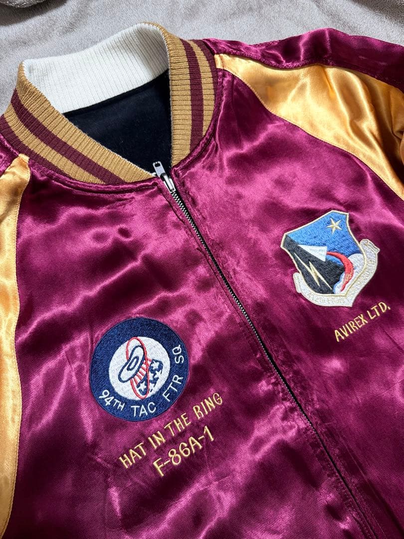 美品２面用 別珍 AVIREX USA 虎鷲 日本限定スカジャン vintage