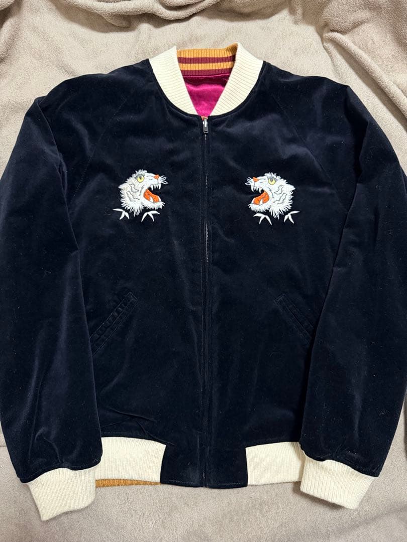 美品２面用 別珍 AVIREX USA 虎鷲 日本限定スカジャン vintage