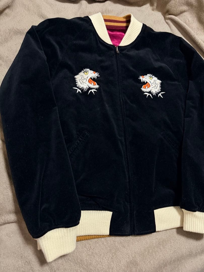 美品２面用 別珍 AVIREX USA 虎鷲 日本限定スカジャン vintage