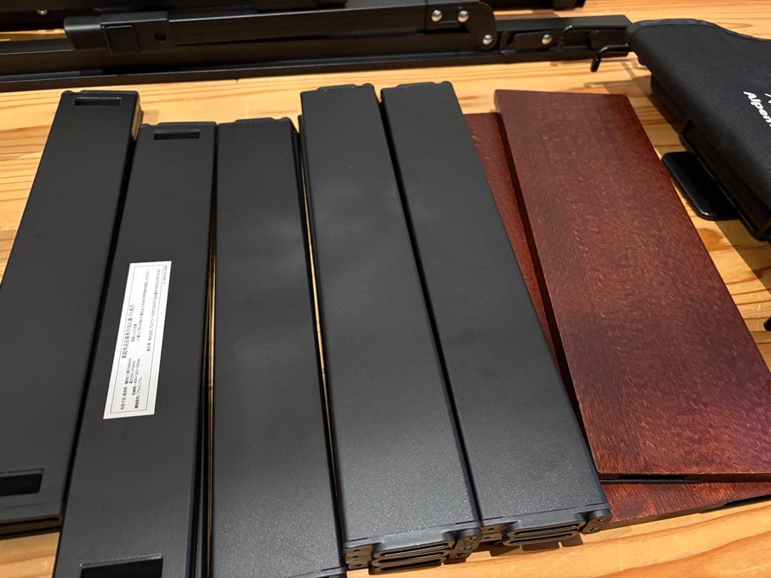 アルペン　IGTアルミテーブル88・延長パーツ・サイドボックス・ウッド天板２枚