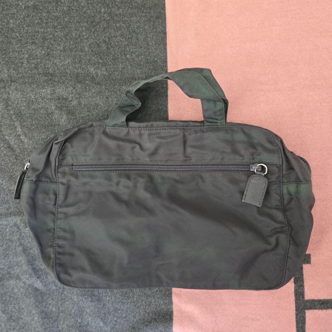 tatsu5955　PRADA カーキ ナイロンミニボストンバッグ