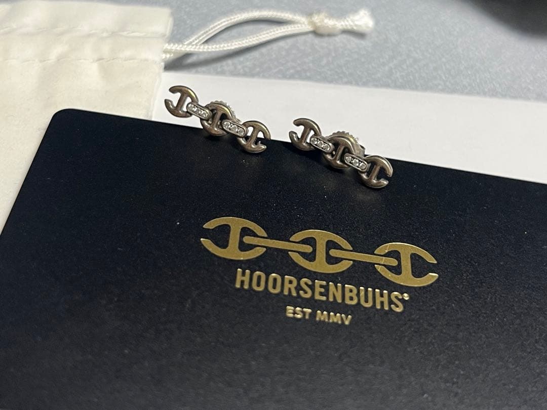 お値下げ【美品】ホーセンブース　ダイヤ付きシルバーピアス　シルバー925