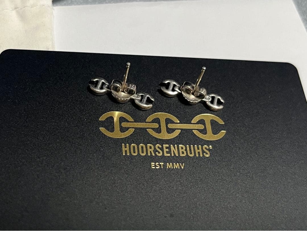 お値下げ【美品】ホーセンブース　ダイヤ付きシルバーピアス　シルバー925