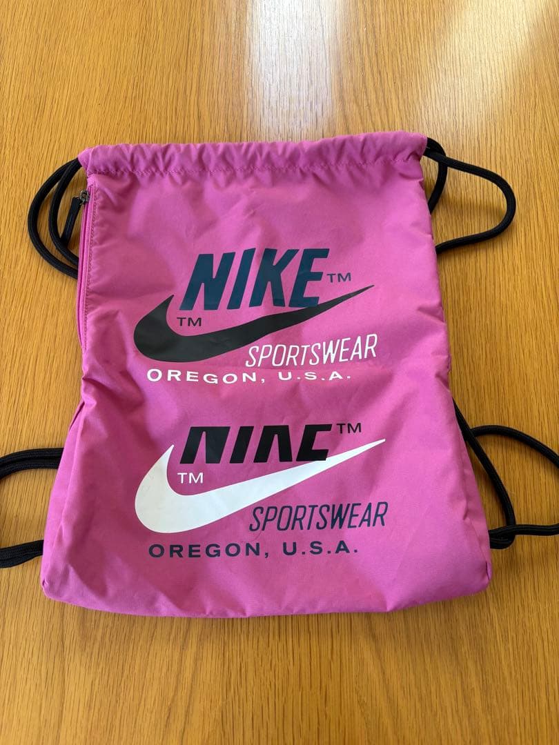 NIKE 旧ロゴ レア archive ピンク ナップサック USA Y2K