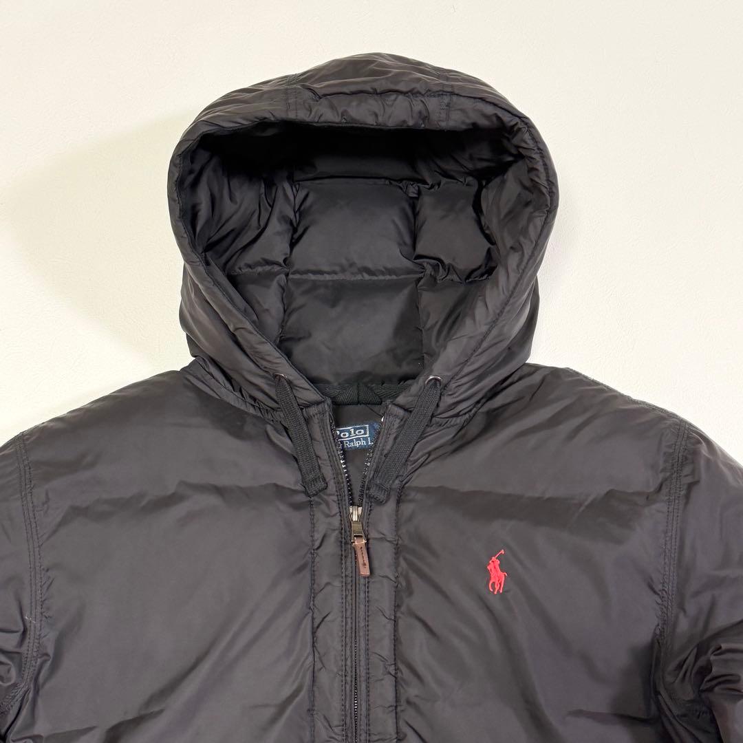 ポロラルフローレン ダウンジャケット ポニー アウター フード ブラック L