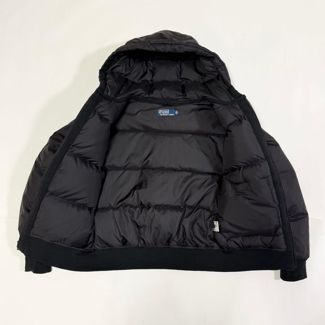 ポロラルフローレン ダウンジャケット ポニー アウター フード ブラック L