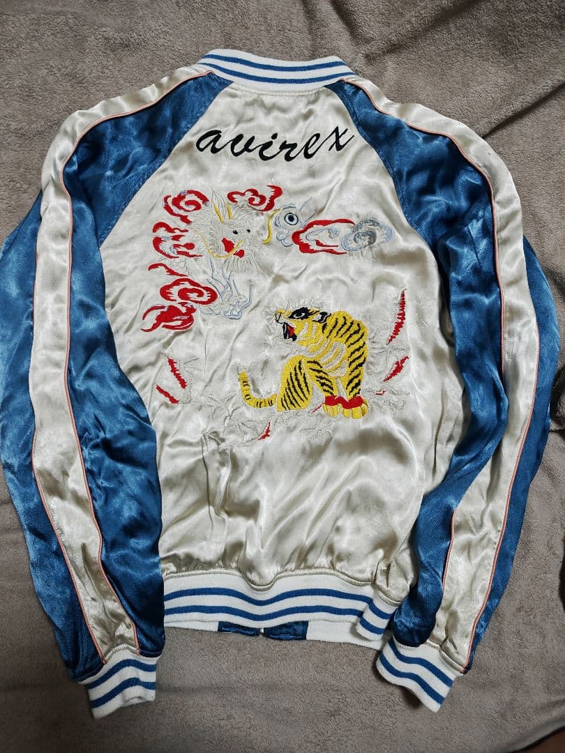 AYIREX USA 日本限定 スカジャン レーヨン 虎鯉