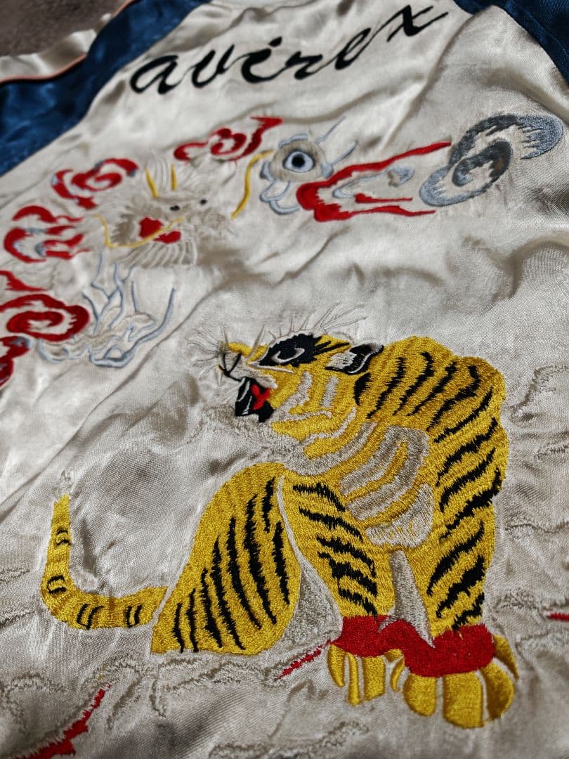 AYIREX USA 日本限定 スカジャン レーヨン 虎鯉