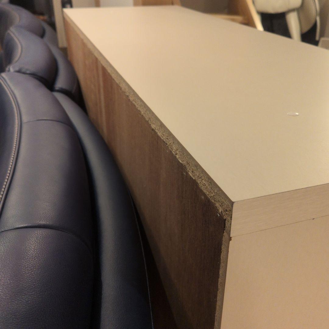 小島工芸 書棚収納棚 キャビネット　ホワイト 幅120cm 奥行41cm