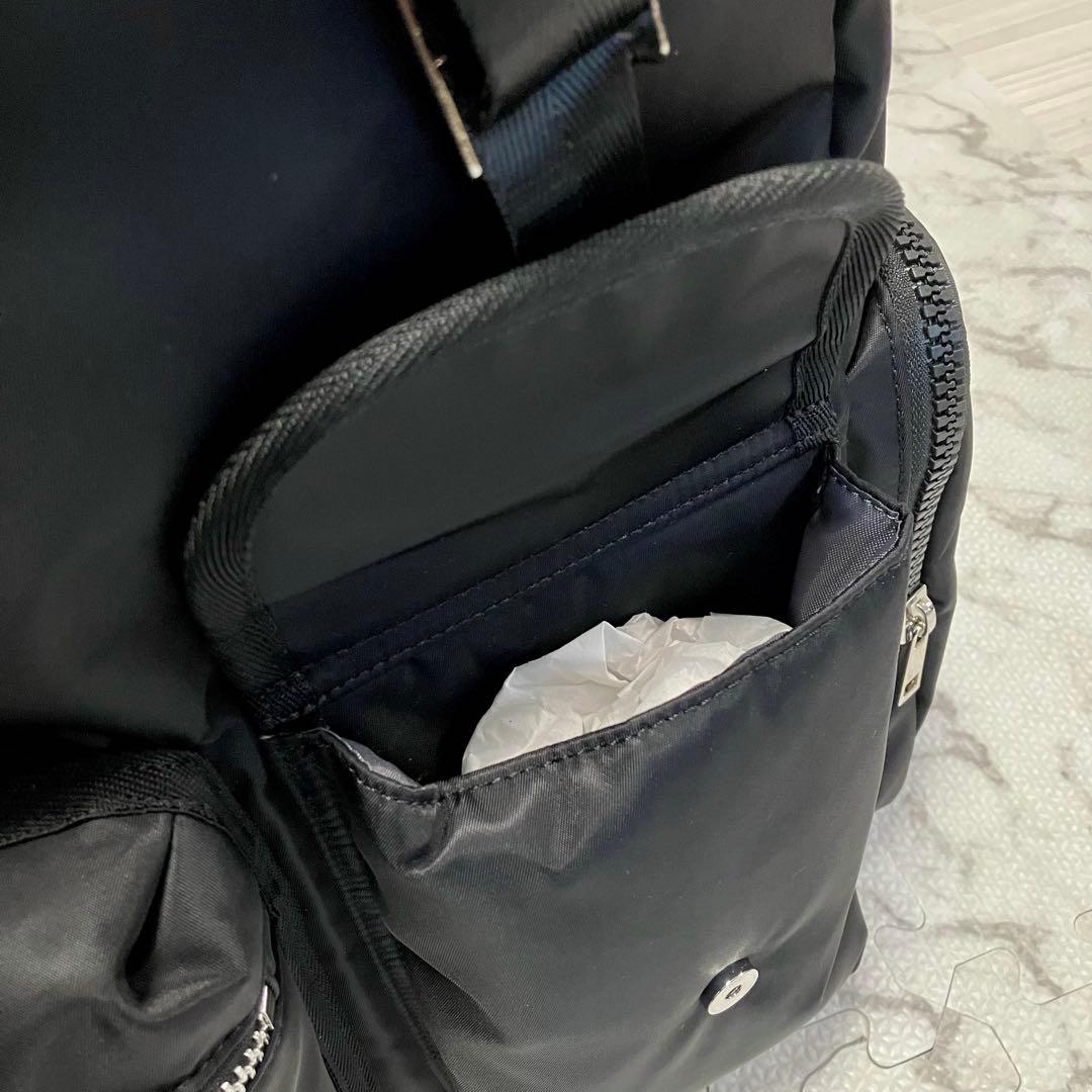 ジーナシス　JEANASIS／ナイロンポケットバックパック ブラック