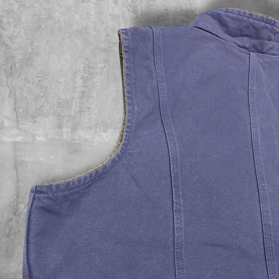 Carhartt 裏ボア ダックベスト くすみパープル メンズL相当 USA生地