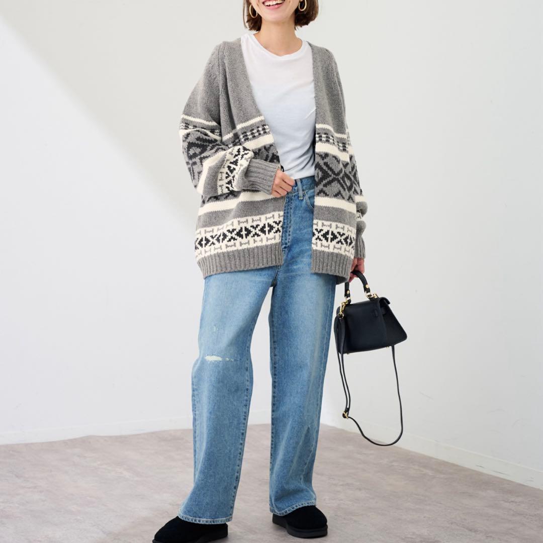 《超美品》FRAMeWORK Spick &Span ジャガードカーディガン