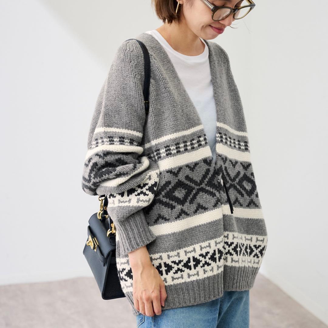 《超美品》FRAMeWORK Spick &Span ジャガードカーディガン