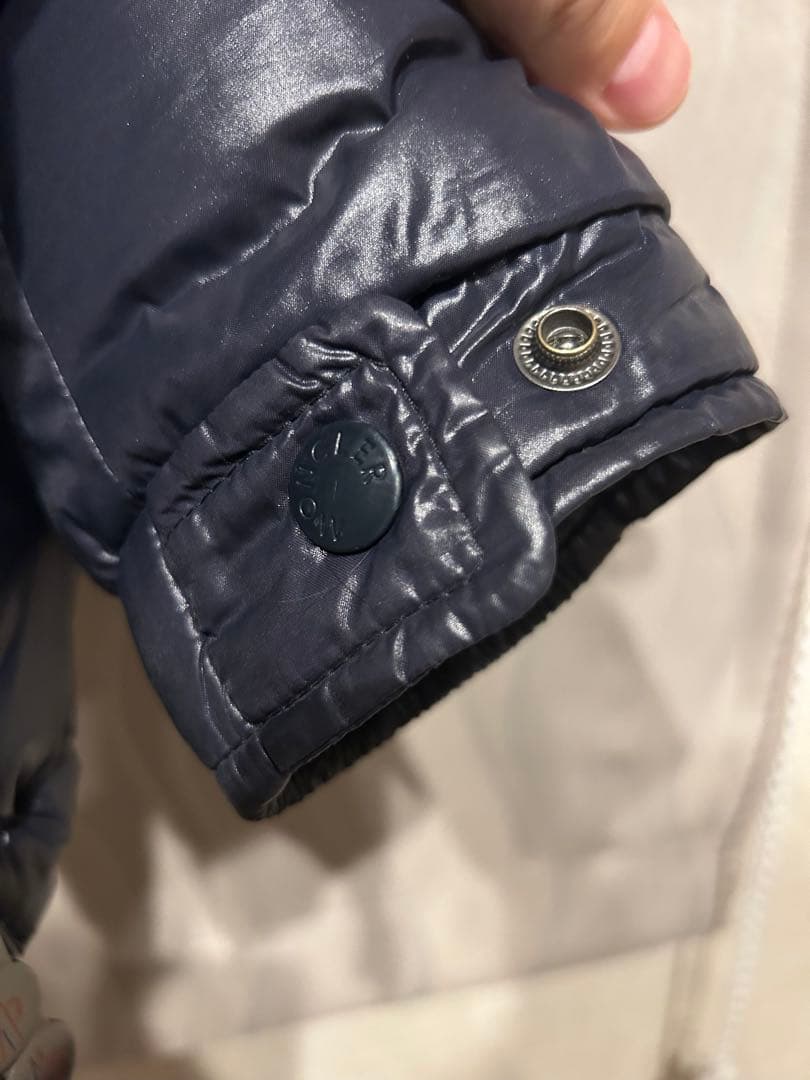 モンクレール フード付きダウンジャケット ネイビー