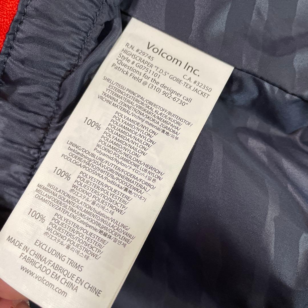 ボルコム volcom ゴアテックス　goretex ウェア　スノーボード　赤系