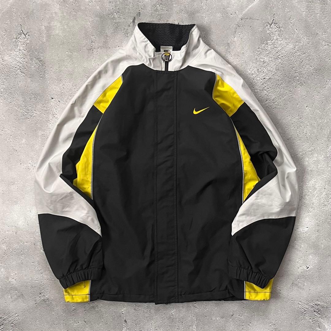 90s NIKE ナイロンジャケット 刺繍 ドローコード マルチカラー テック