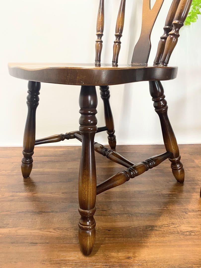 飛騨産業 キツツキマーク ウィンザーチェア 椅子 2脚セット