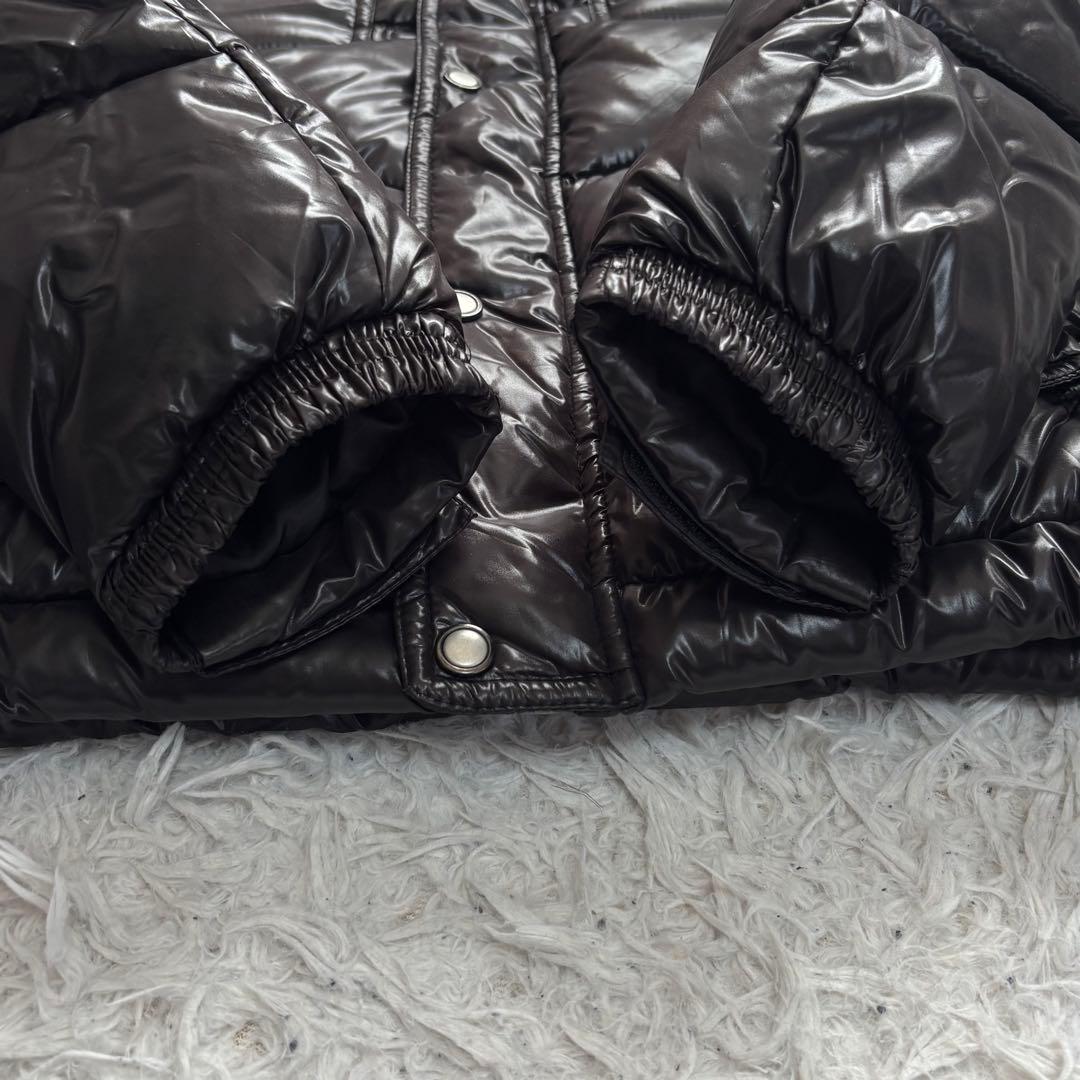 00's y2k ダウンジャケット　光沢 中綿ジャケット ファー　L　平成