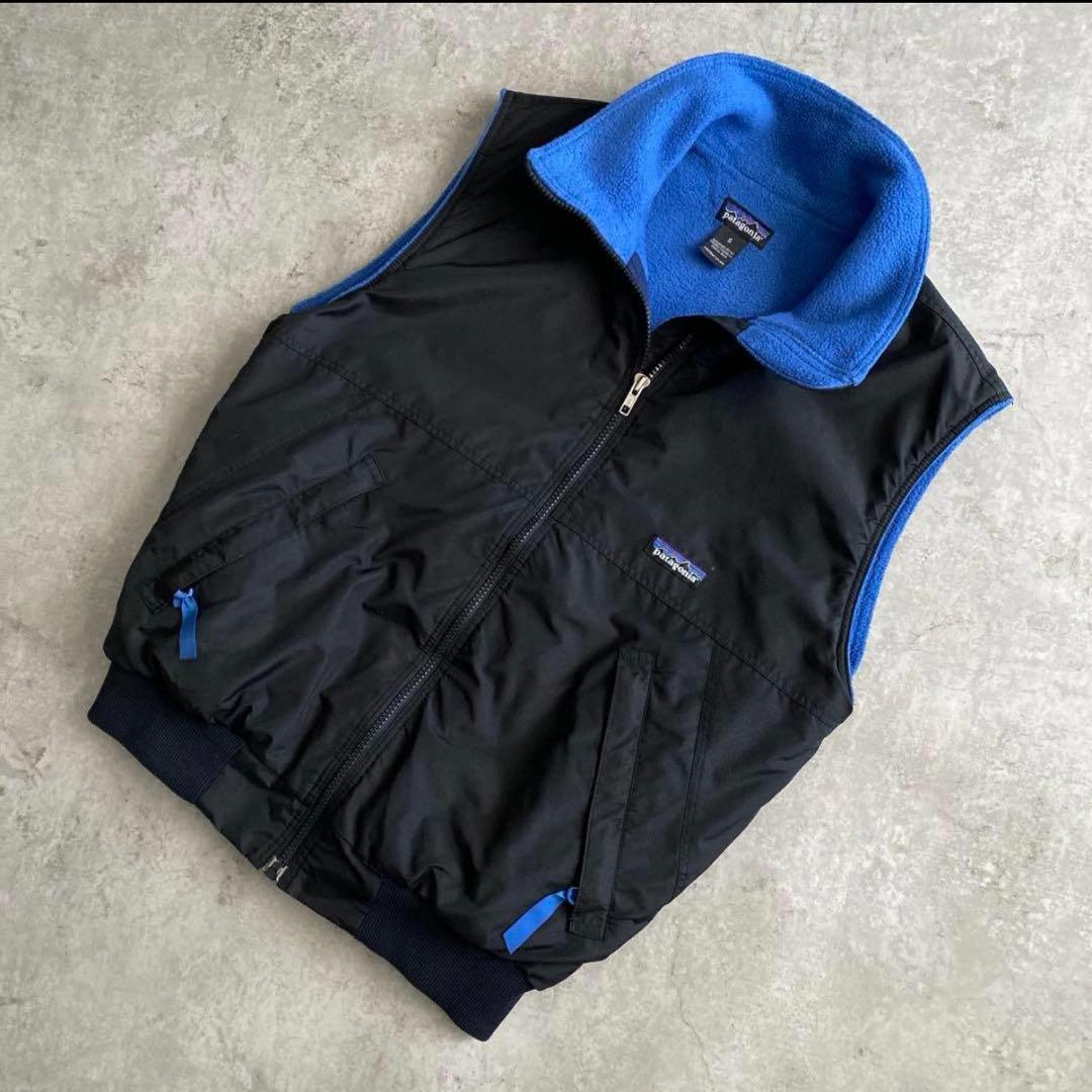 90s パタゴニア シェルドシンチラベスト 黒 ブラック S