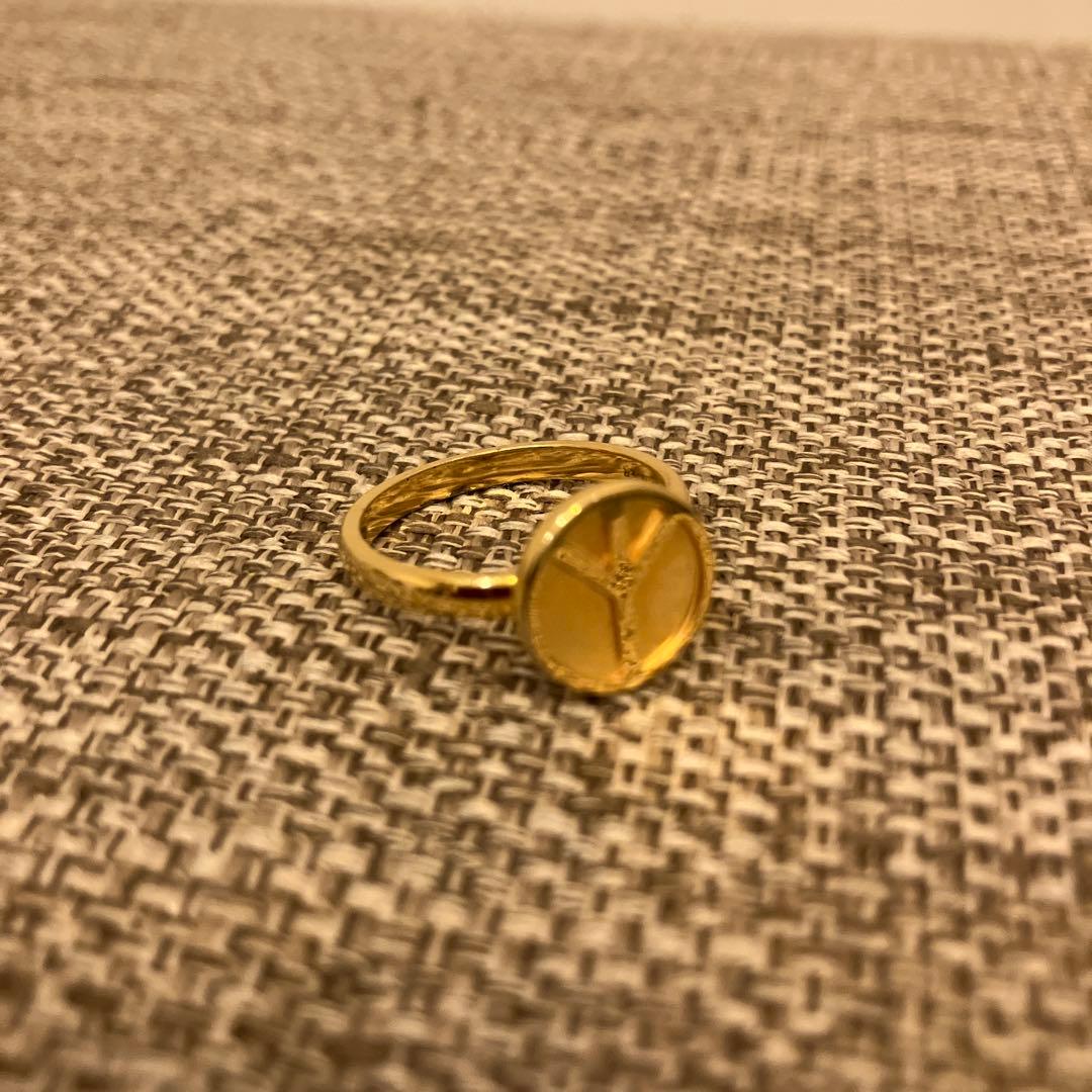 アクセサリー NEEDLES Ring - gold plate \"peace\" \"GOLD\"