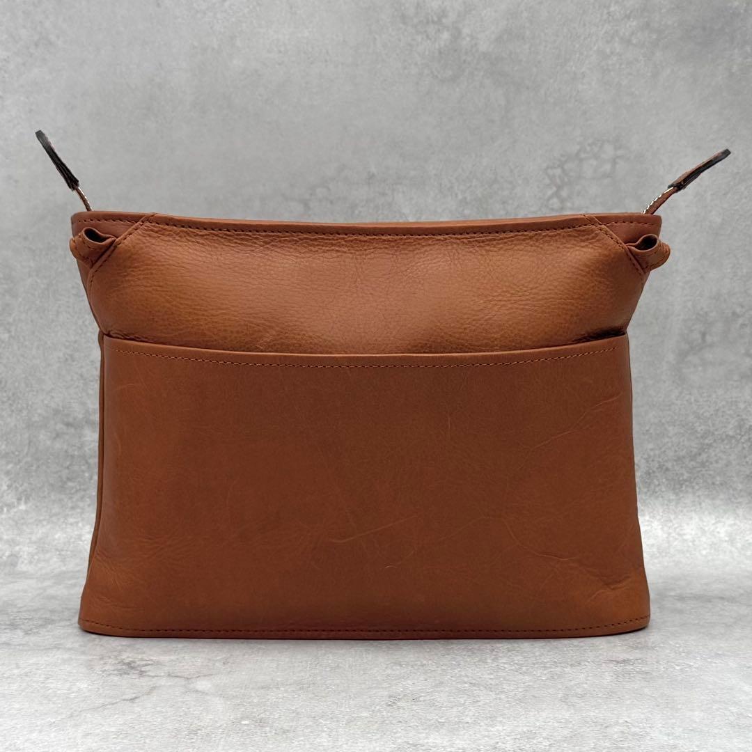 FIVE WOODS 2way ショルダーバッグ レザー 裏地ボア ブラウン