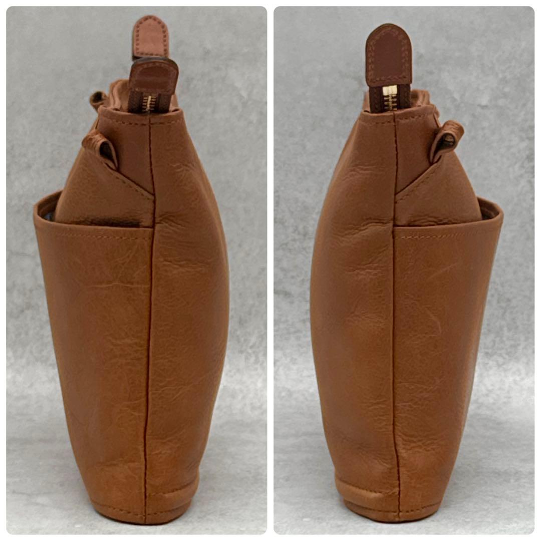 FIVE WOODS 2way ショルダーバッグ レザー 裏地ボア ブラウン