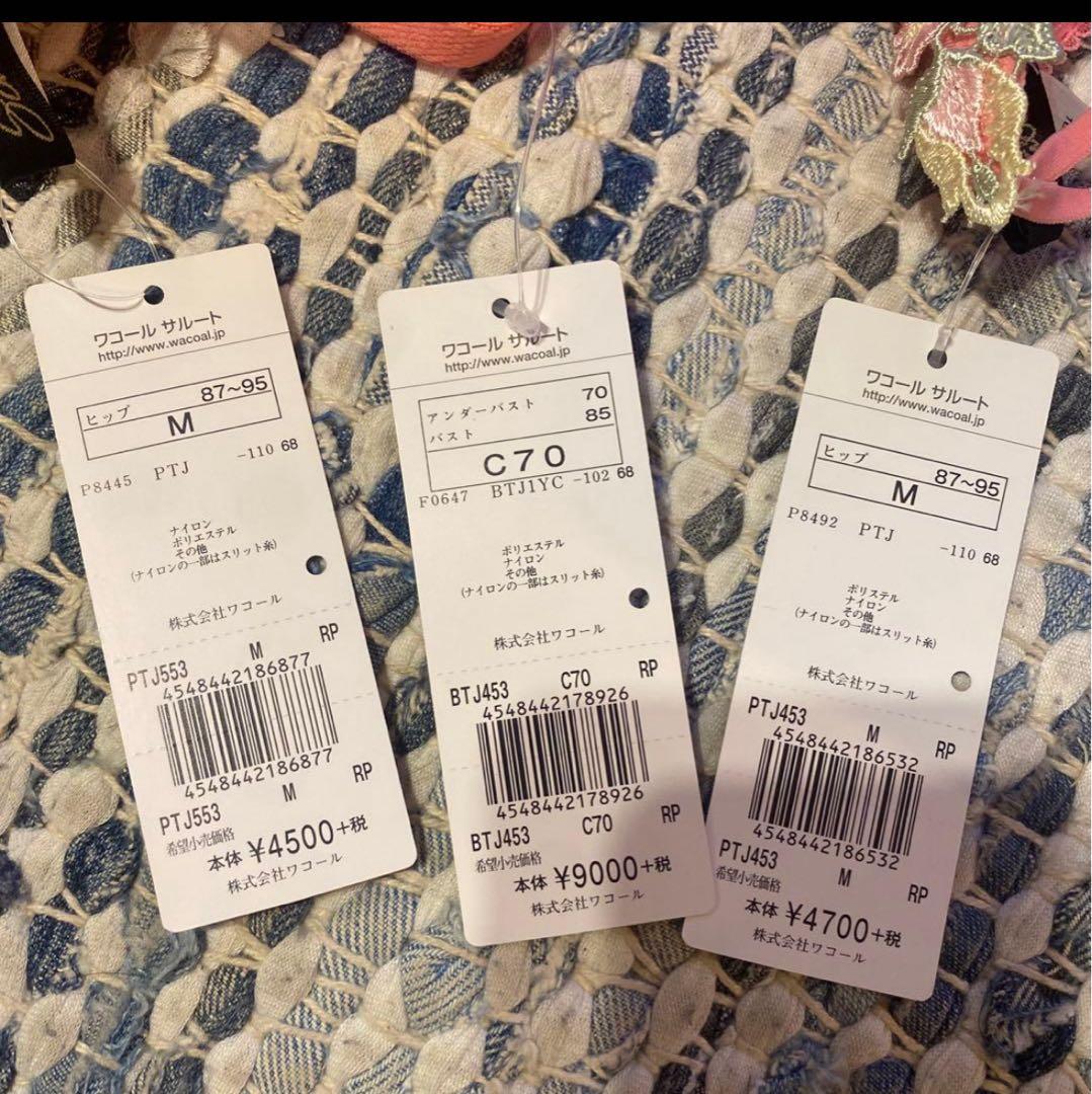 【値引】サルート C70 ピンク 花柄ブラジャーショーツセット