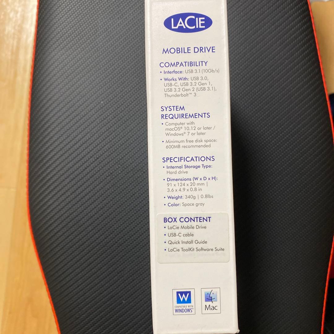 外付けハードディスク・ドライブ LACIE Mobile Drive 5TB USB-C