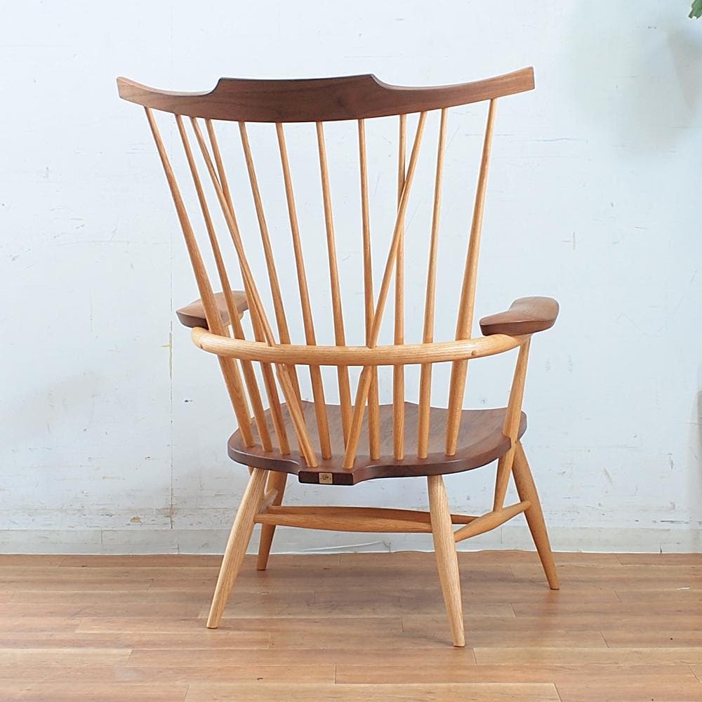 美品 高山ウッドワークス ウォールナット材×オーク材 パーソナルチェア 28万