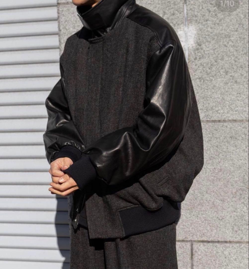 ジャケット・アウター stein Leather Combination Studium Jacket