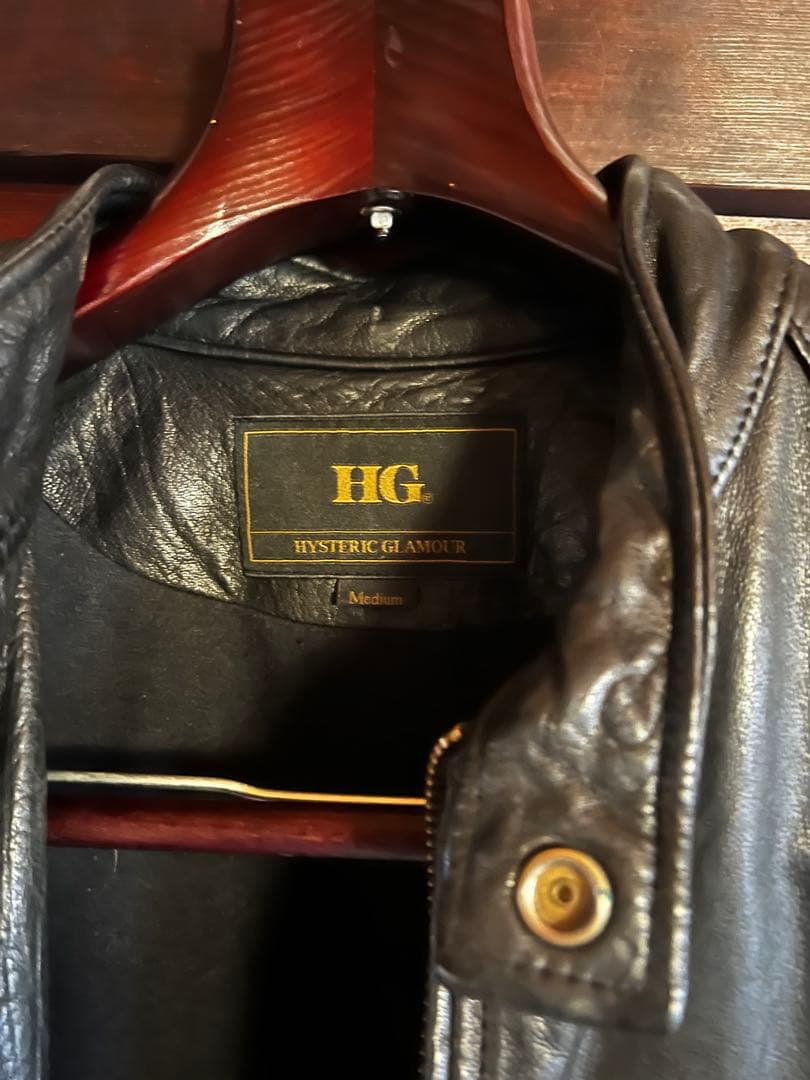 HYSTERIC GLAMOUR ブラックレザーライダースジャケット Mサイズ
