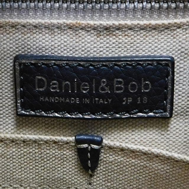 美品Daniel&Bobダニエルアンドボブ トートバッグ A4可 紺 イタリア製